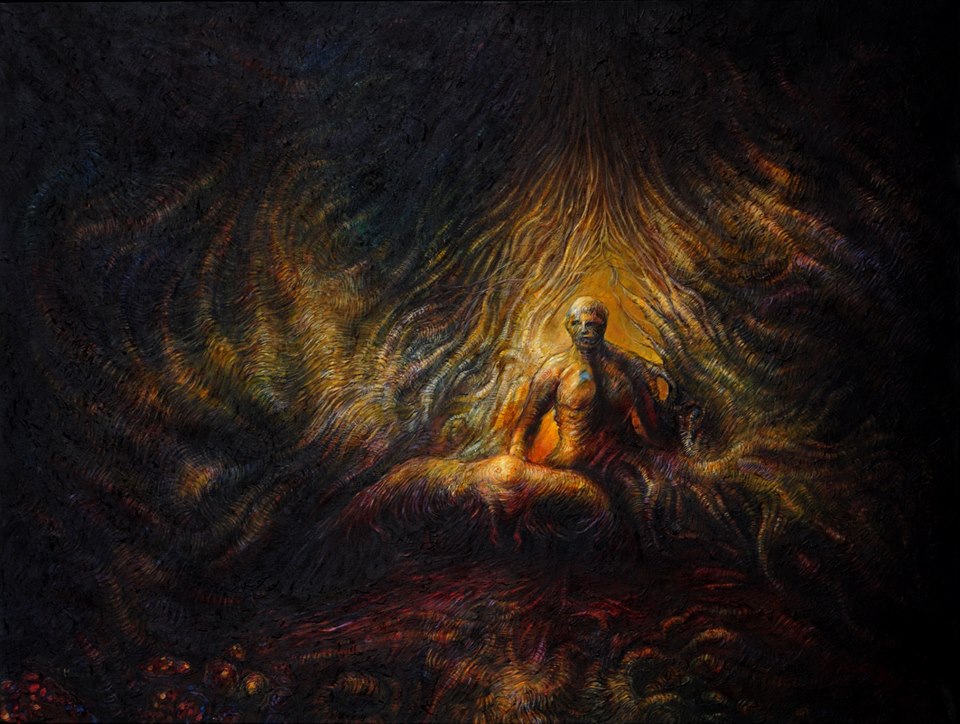 “Leszy – Władca lasów”mitologia słowiańska akryl na płótnie 80/60 cm